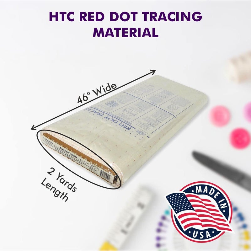 Superpunch Red Dot Tracer HTC3210-1 – 46 Inches Wide, Non-Woven Precut Pattern Drafting Paper for Sewing, Copying, Altering, Designing & Scaling, 100% Polyester, in 2 Yard Package, Made in USA - Image 2