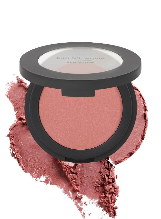 bareMinerals Gen Nude Powder Blush – Pink Me Up | Silky Talc-Free Buildable Natural Flush Powder Blush – 6 g - Image 1