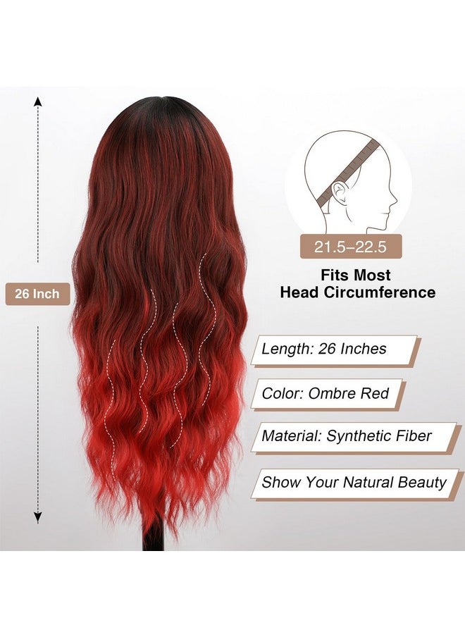 Red Wigs With Bangs Long Wavy Red Wig For Women Ombre Red Wigs With Bangs Synthetic Heat Resistant Fiber Wigs For Daily 26 Inch - pzsku/ZCA1DD4959144CA2A70AFZ/45/_/1721025130/78f4ea5d-0af6-4c7c-9e2c-115b3a988674