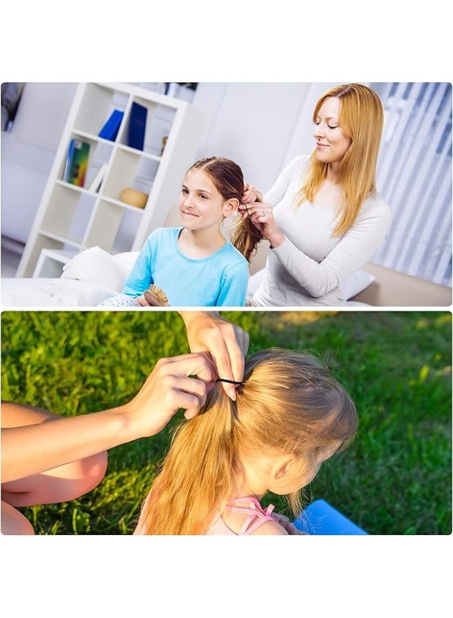 HXC 100pcs أسود فرق الشعر المرنة, صغيرة الشعر Bobbles للمرأة, 2mm رقيقة الشعر ربطة للأطفال, فرق الشعر الناعمة withou المعدن, حامل ذيل الحصان المرنة - Image 3