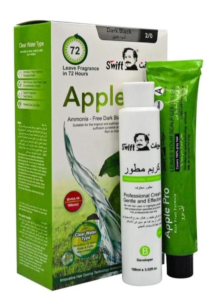 Swift Ammonia-free hair dye in apple color 01natural black  - Image 1