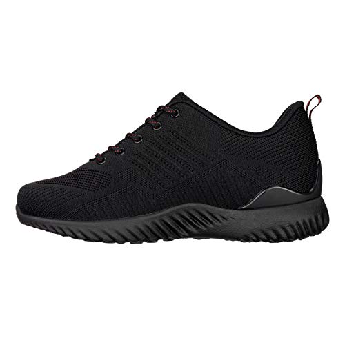 CALTO Men's Invisible Height Increasing Elevator Shoes - Black/Red Ultra Lightweight Sporty Sneakers - 2.6 Inches Taller - Q211 - Size 9.5 D(M) US - Image 3