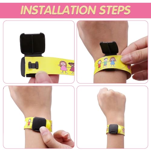 Climberty® Kids Safety ID Wristband - 12 Pack Waterproof PVC Wristband, Write-on Wristband Anti-Lost Identification Wristband with Buckle for Travel, Outing, Group Activity, 19.2cm x 2.15cm - Image 4