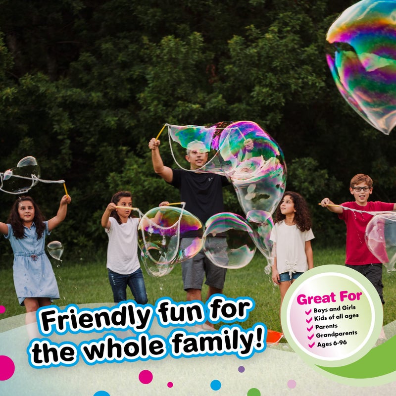 South Beach Bubbles 4 Big Bubble Wands: Making Giant Bubbles. Great Birthday Activity and Party Favor. Giant Bubble Solution Not Included. - Image 5