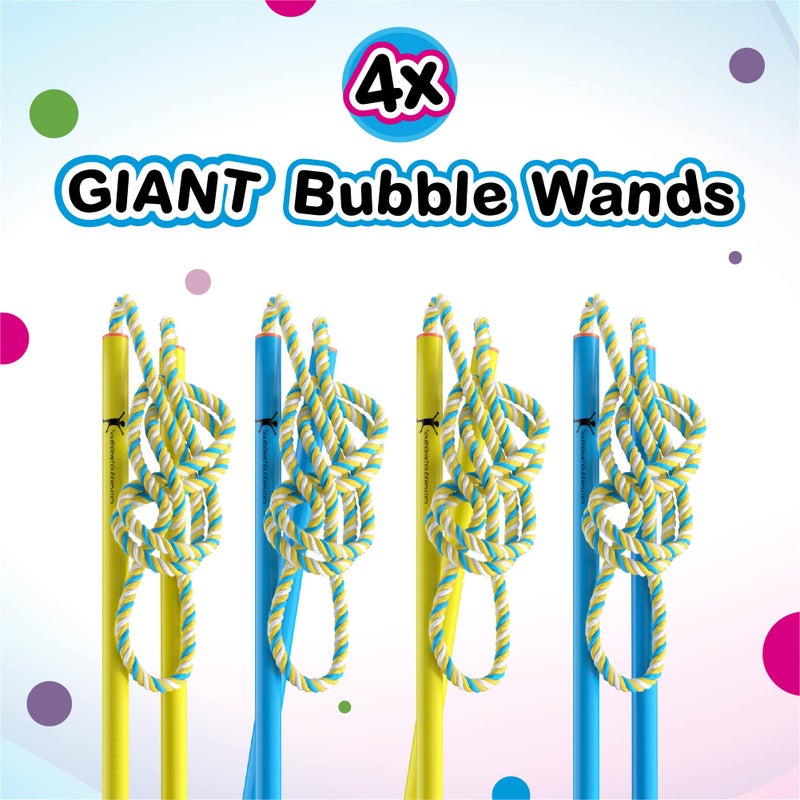 South Beach Bubbles 4 Big Bubble Wands: Making Giant Bubbles. Great Birthday Activity and Party Favor. Giant Bubble Solution Not Included. - Image 2