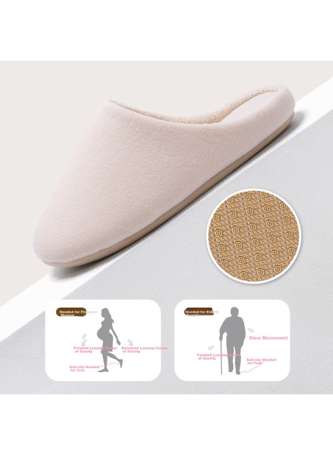 Tzldn Non-slip Slippers For Elderly Men, Indoor Home Use, Cotton Linen Fabric, Maternity Couples, Quiet Cotton Slippers For Wome - Image 4