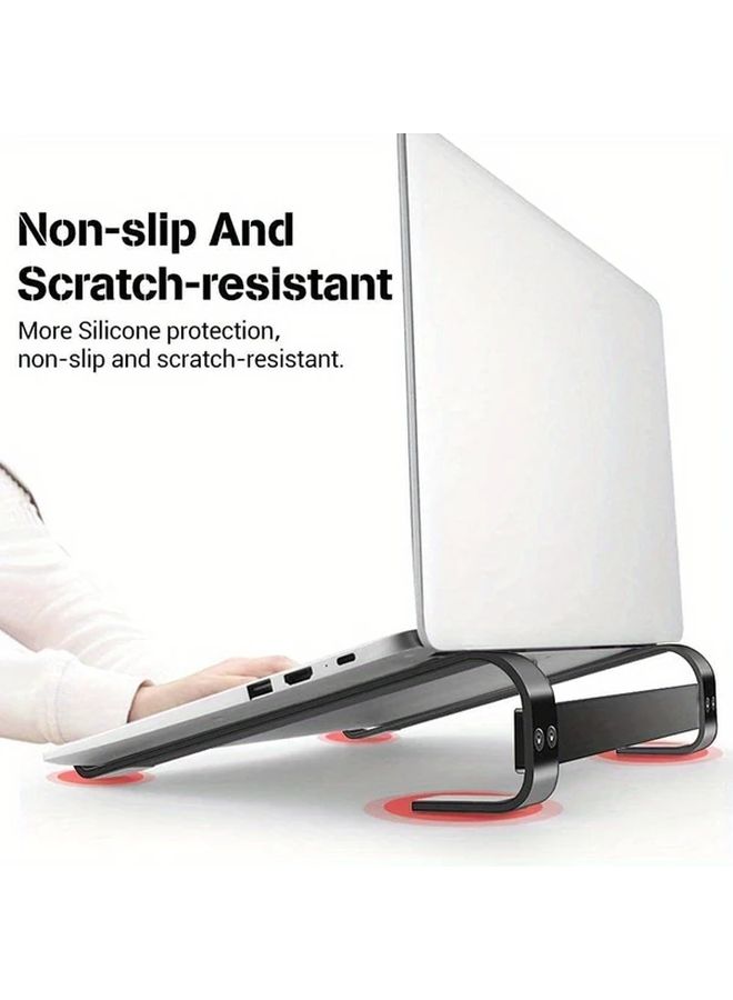 Adjustable Aluminum Laptop Stand Silvery For 15 Inches And Above Devices With Cooling Design - Image 5