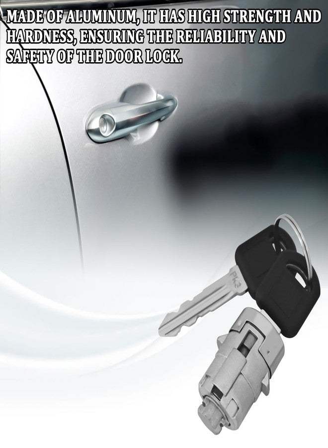 QKYS Car Lock Cylinder Set, 2 Doors Locks Cylinder with 2 Key, Automotive Door Locks Tumbler Front Left Right Door Lock Tumbler OEM#15298924, Car Accessories Compatible with Sierra 1500 2500 3500 - Image 3