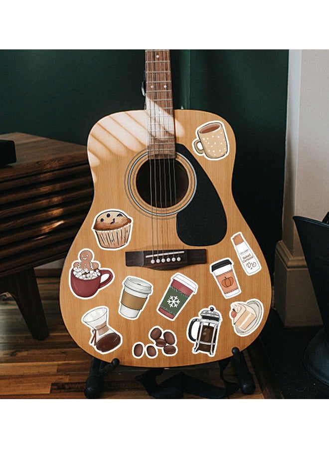 50 PCS Coffee Stickers Water Bottle Stickers Laptop Stickers Skateboard Stickers Luggage Travel Case Waterproof Stickers Gift Stickers DIY Stickers for Adults Kids Teens - Image 4