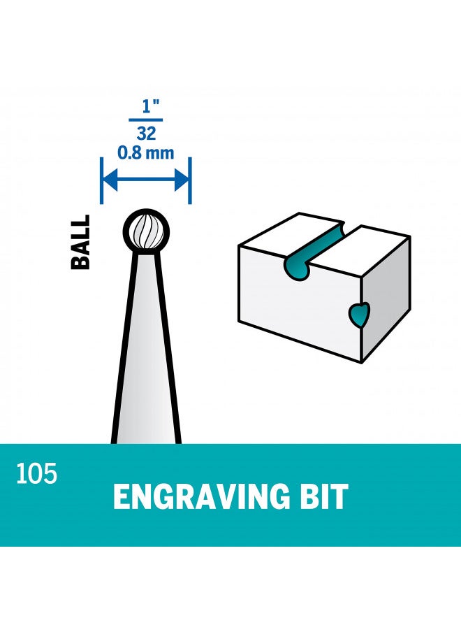 DREMEL Dremel 105 Engraving Cutter, 1/8" Shank  - Image 4