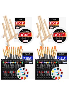 82 Pcs Acrylic Paint Set, 48Colors Acrylic Paint, Painting Supplies Kit With 2 Wood Easel, 20 Brushes, 4 Canvases,Watercolor Paper, Acrylic Paint Kit For Kids, Students, Artists And Beginner - pzsku/ZCA1E6CD0B9CA86EAEBB2Z/45/_/1732780882/39aac448-c336-4004-a8ee-4b150803656b