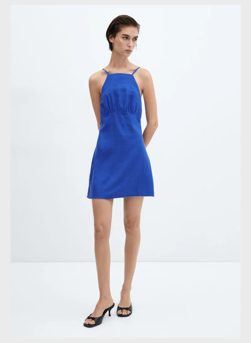MANGO Cobalt Mini Dress