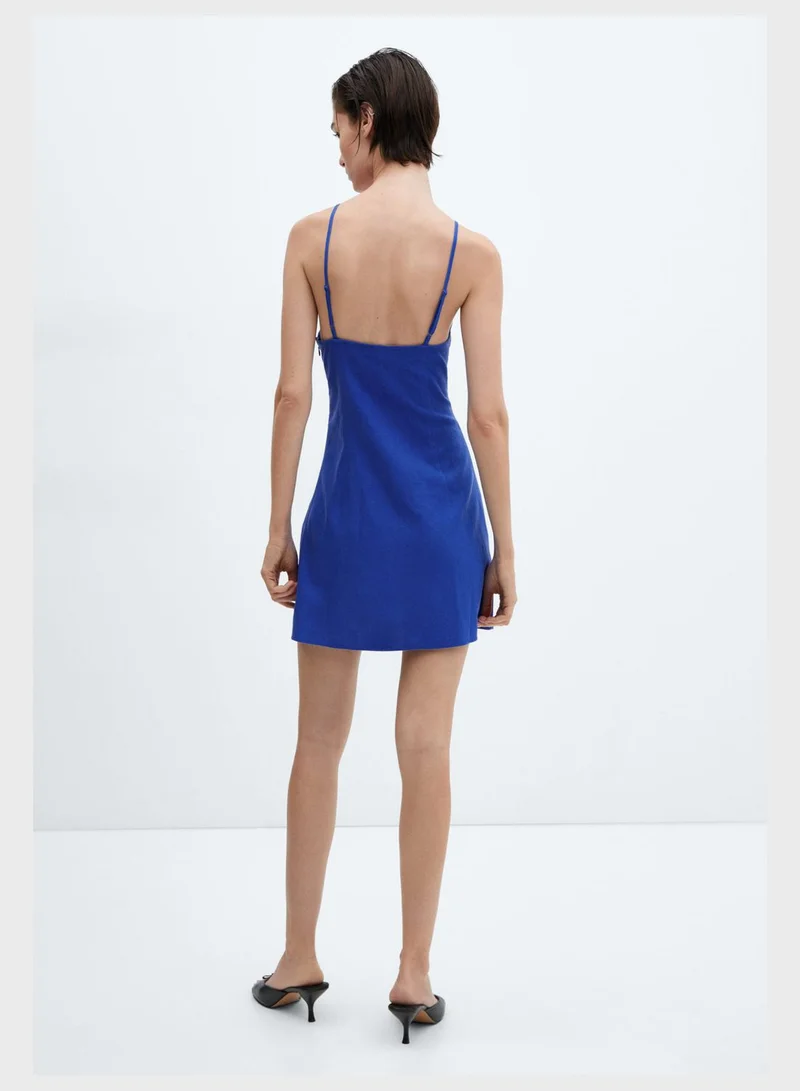 MANGO Cobalt Mini Dress