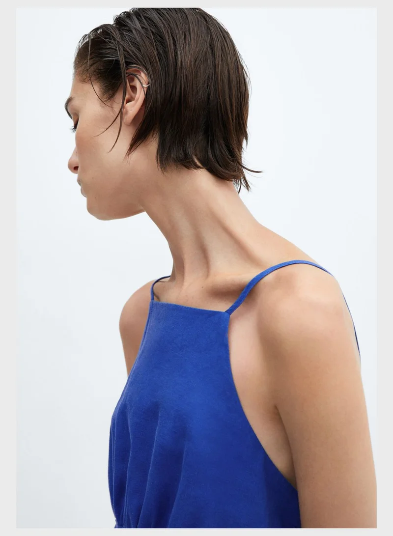 MANGO Cobalt Mini Dress