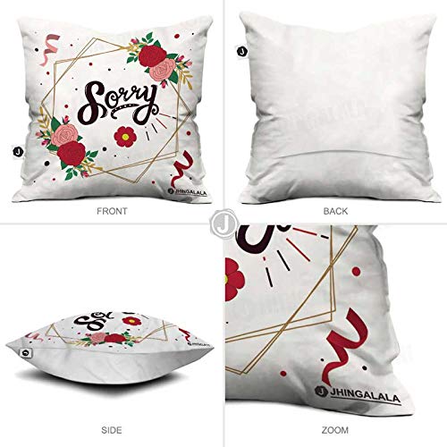 Jhingalala Jhingalala Sorry Printed Cushion Mug Key Chain Greeting Card Combo Gift Pack Sorry Gift Sorry Gift for Girlfriend Sorry Gift for Husband Sorry Gift for Friend Sorry Gift for Boyfriend - Image 3