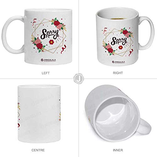 Jhingalala Jhingalala Sorry Printed Cushion Mug Key Chain Greeting Card Combo Gift Pack Sorry Gift Sorry Gift for Girlfriend Sorry Gift for Husband Sorry Gift for Friend Sorry Gift for Boyfriend - Image 4