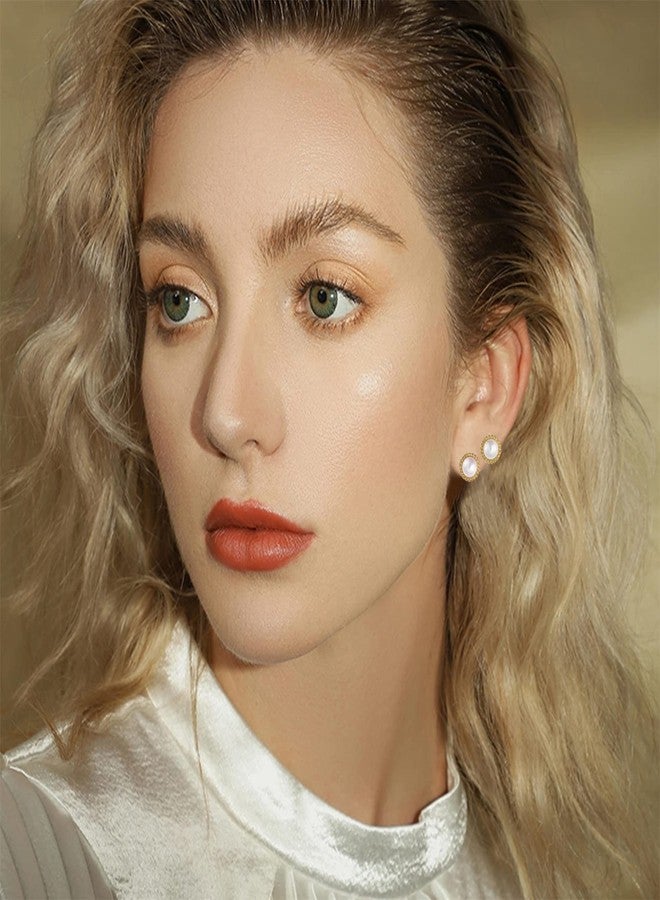 أليكس كرافت أقراط ذهبية بمشبك، 3 أزواج، طقم أقراط صغيرة بدون ثقب، مطلية بذهب عيار 14 قيراط، أقراط رقيقة للنساء - Image 2