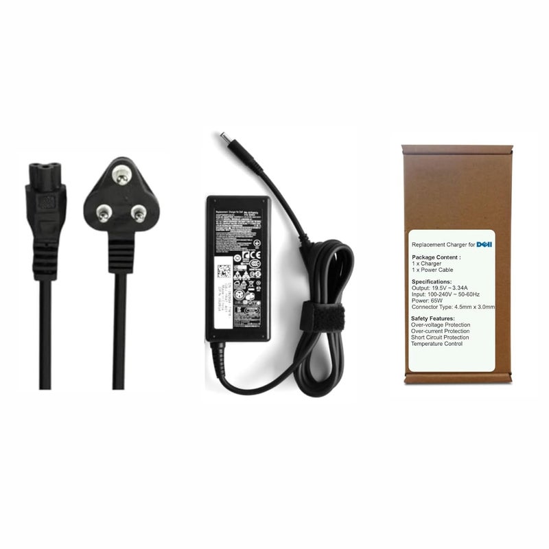 FACTOTECH Replacement Dell 45W 19.5V Laptop Charger Adapter with 4.5mm pin for Inspiron - with Power Cord - Image 4