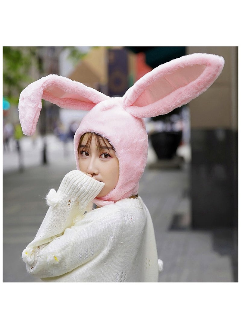 Cute Plush Fun Bunny Ears Hood Women Costume Hats - Image 2