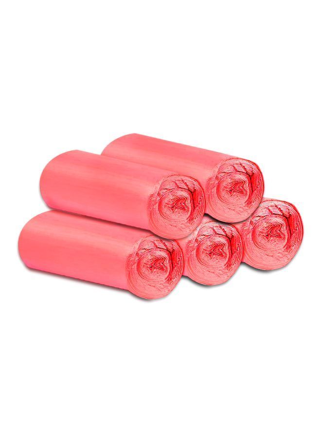 NIBEMINENT 100-Piece Disposable Garbage Bags Red 0.18kg 