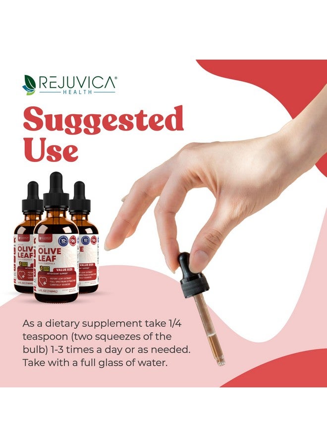 Rejuvica Health Rejuvica Health Active Olive Leaf - Advanced Olive Leaf Extract - Naturally Occurring Oleuropein - Liquid Delivery for Better Absorption - Immune & Heart Support  - Image 4