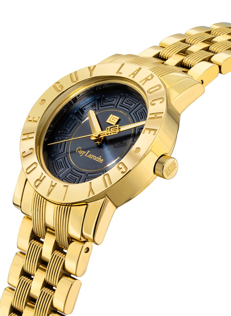 Guy Laroche Alex Watch for Women with Yellow Gold Stainless Steel Bracelet 29 mm 5 Atm  - Image 2