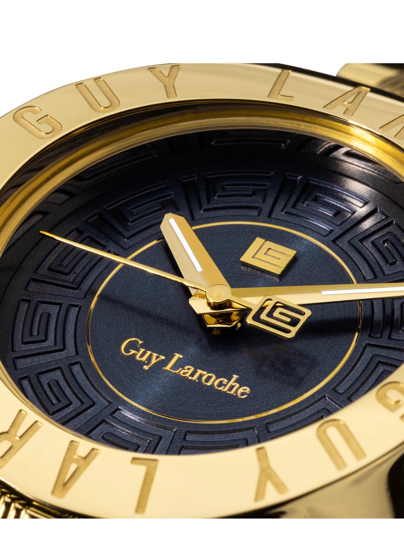 Guy Laroche Alex Watch for Women with Yellow Gold Stainless Steel Bracelet 29 mm 5 Atm  - Image 4