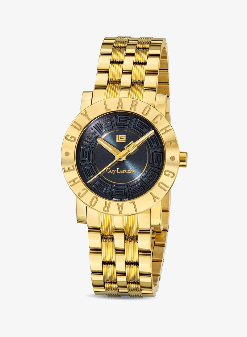 Guy Laroche Alex Watch for Women with Yellow Gold Stainless Steel Bracelet 29 mm 5 Atm - Image 1