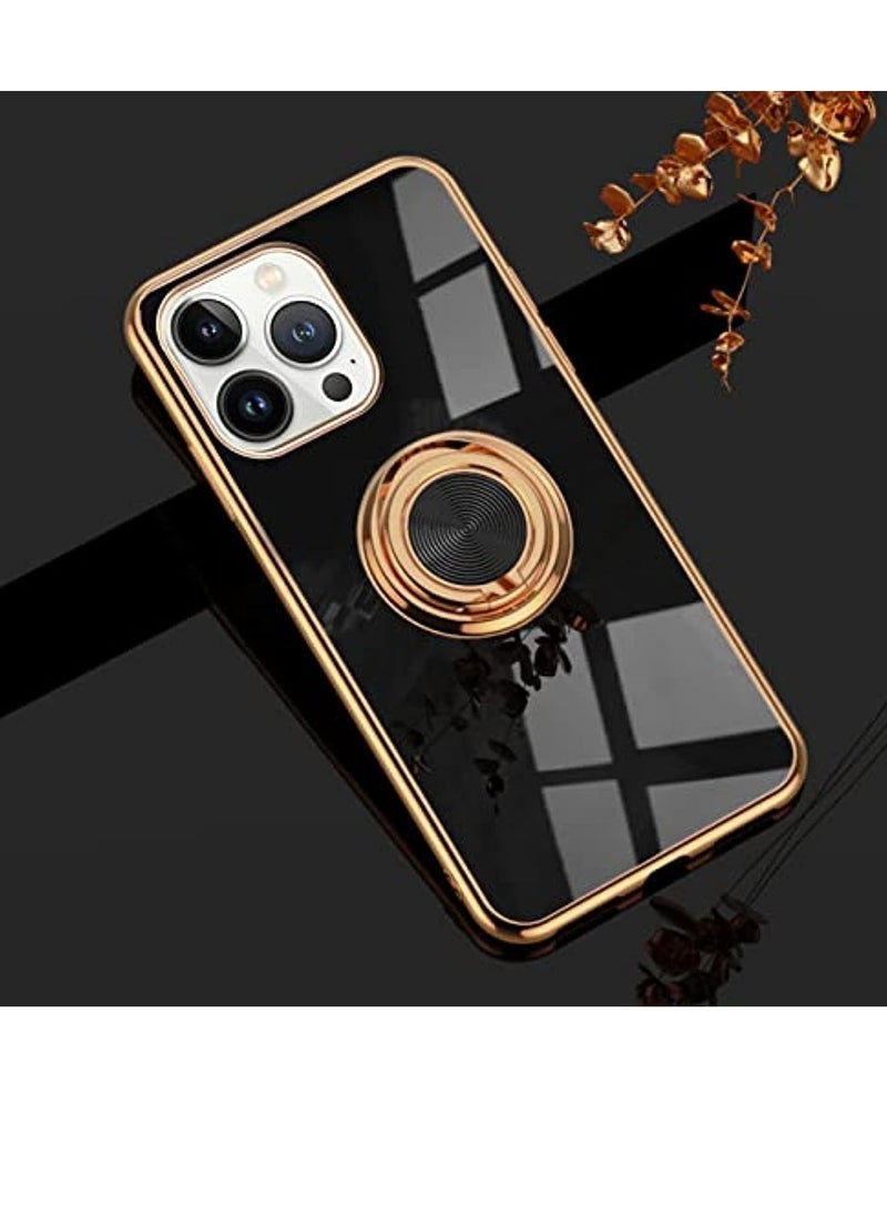 Raxoom Luxury Silicone TPU Shockproof Ring Holder Kickstand Slim Plated Phone Case Cover designed for iPhone 11 Pro Max - Image 3