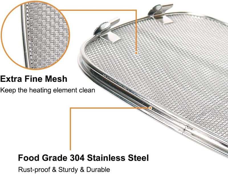 BYKITCHEN درع تشتت من الفولاذ المقاوم للصدأ لجهاز نينجا فودي AG301، ملحقات قلاية الهواء لجهاز نينجا فودي 5 في 1 للشواء الداخلي، قطع غيار لجهاز نينجا فودي AG300، AG300C، AG301C، AG302، AG400 - Image 4