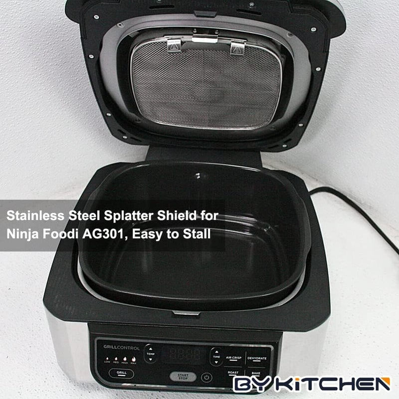 BYKITCHEN درع تشتت من الفولاذ المقاوم للصدأ لجهاز نينجا فودي AG301، ملحقات قلاية الهواء لجهاز نينجا فودي 5 في 1 للشواء الداخلي، قطع غيار لجهاز نينجا فودي AG300، AG300C، AG301C، AG302، AG400 - Image 5
