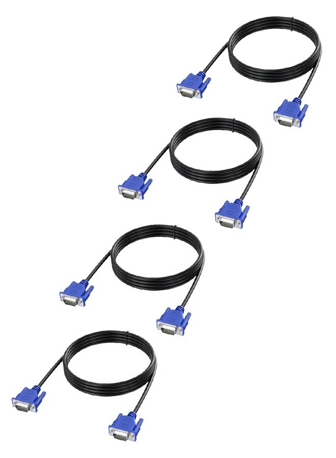Taimi 4-pices VGA Male To Male Cable 1.8m - Black/Blue - Image 1
