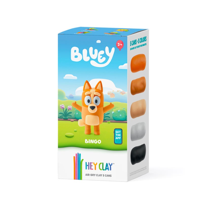 Hey Clay - Bingo. Colorful modeling air-dry clay, 5 cans with fun interactive app for kids aged 3+ years. - Image 1