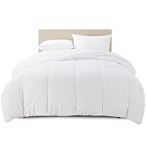 Clara Clark Clara Clark Comforter  All Season Down Alternative Bedding ComforterDuvet Insert Ultra Soft Box Stitched Queen Size White 
