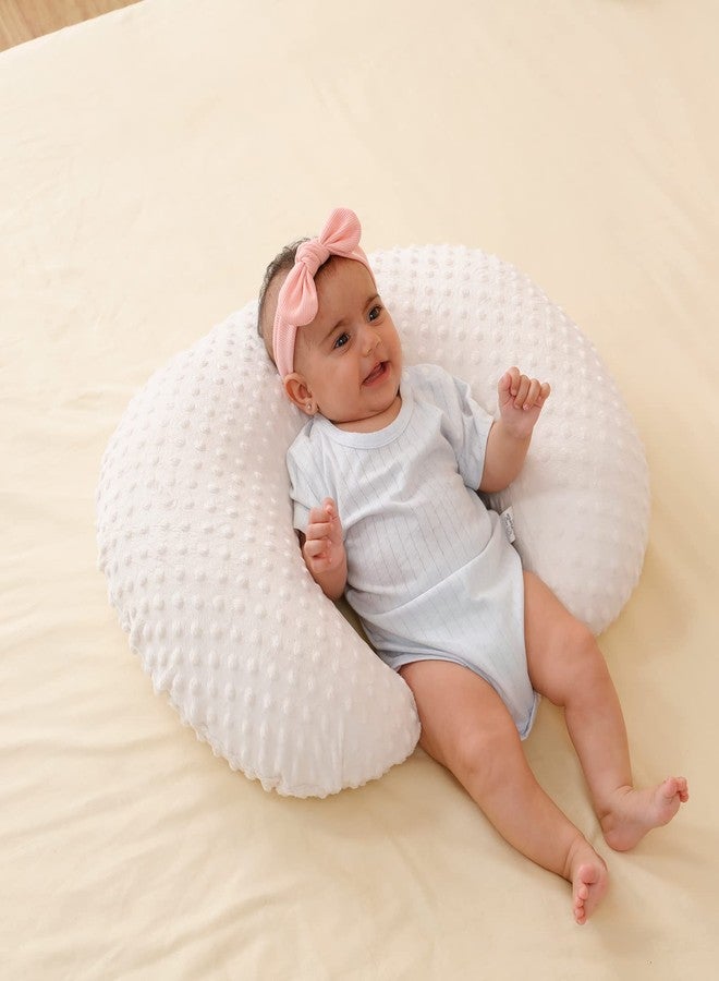 QUENESS Nursing Pillow Cover Breastfeeding Pillow Cases Plush Dot Slipcover Pillow Sham (Beige) - Image 5