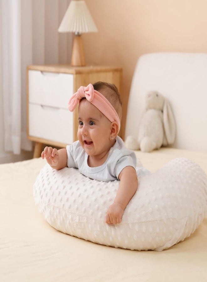 QUENESS Nursing Pillow Cover Breastfeeding Pillow Cases Plush Dot Slipcover Pillow Sham (Beige) - Image 4