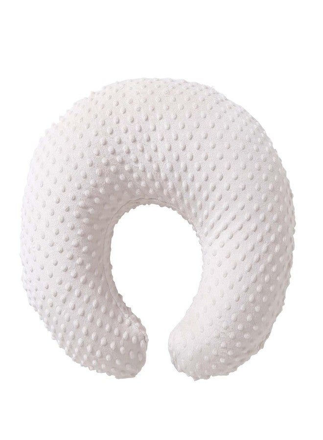 QUENESS Nursing Pillow Cover Breastfeeding Pillow Cases Plush Dot Slipcover Pillow Sham (Beige) - Image 1