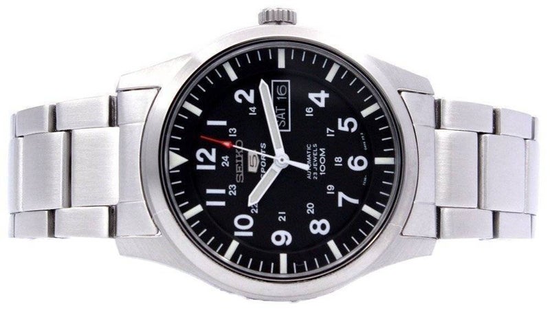 Seiko 5 Sports Automatic SNZG13K1 Stainless Steel Day/Date 100M Mens Watch - Image 5
