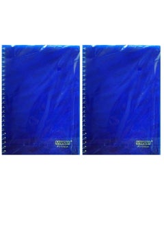 PARTNER 2 Pieces A5 Single Line Strong PP Cover Spiral Note Book Blue  - Image 1