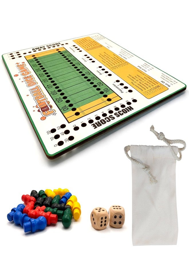 Kivan Base Football Dice Challenge - Premium Wooden Board Game with Scoring Tray for Competitive Family Play and Gifting - Image 1