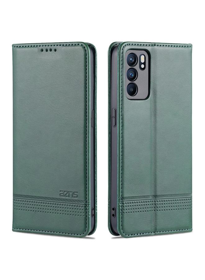 The Bros Case For OPPO Reno6 / Reno6 Pro Magnetic Calf Texture Horizontal Flip Leather Case with Card Slots & Holder & Wallet