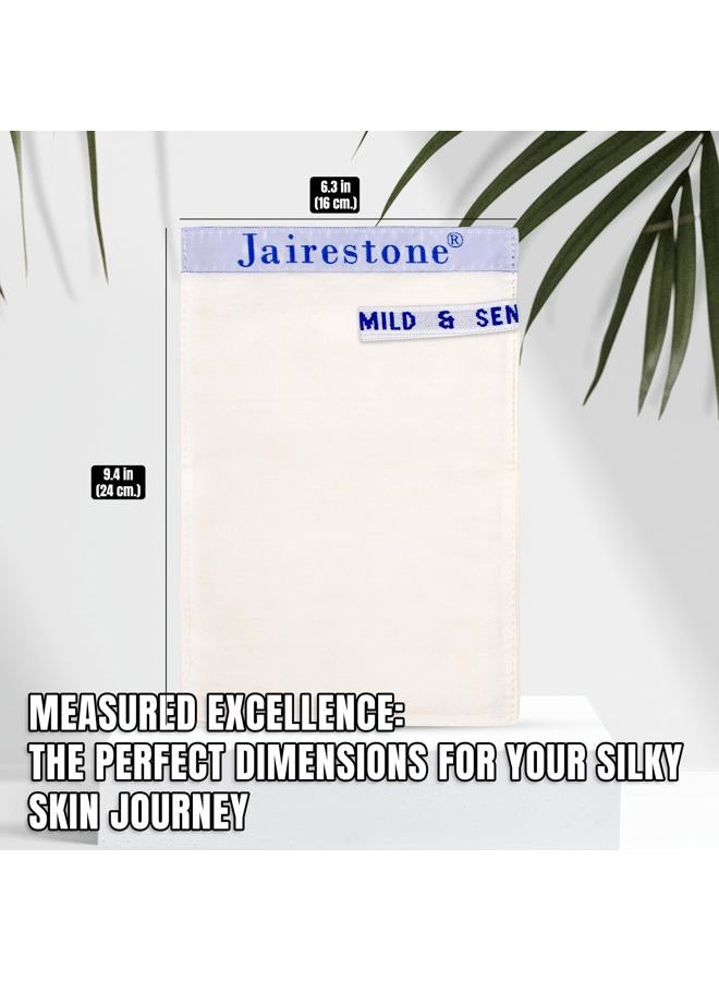 Jairestone Deep Exfoliating Washcloth Bath Mitt - Shower Body Scrubber – Premium Silk Hammam Exfoliating Gloves – Dead Skin Remover – Turkish Bath Hammam Kesse (Mild & Sensitive Skin) - Image 5