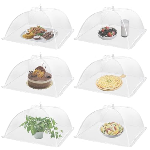 hblife HBlife 6 Pack PopUp Mesh Food Covers for Outside17 Inches Outdoor Food Cover Reusable and Collapsible Food Tents for Outdoor Serving Food Nets for Outdoor Party Picnic BBQ Camping 