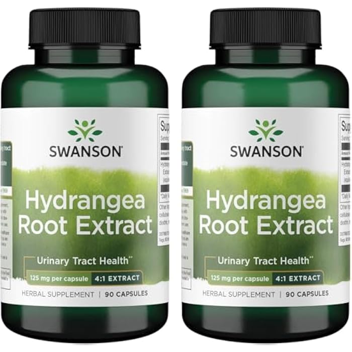 Swanson Hydrangea Root Extract - Herbal Supplement Promoting Traditional Urinary Tract Health - May Support Prostate Health for Men - (90 Capsules) (2 Pack) - Image 1