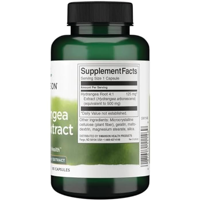 Swanson Hydrangea Root Extract - Herbal Supplement Promoting Traditional Urinary Tract Health - May Support Prostate Health for Men - (90 Capsules) (2 Pack) - Image 2