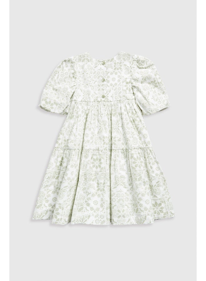 mothercare Green Woven Tiered Dress - Image 2