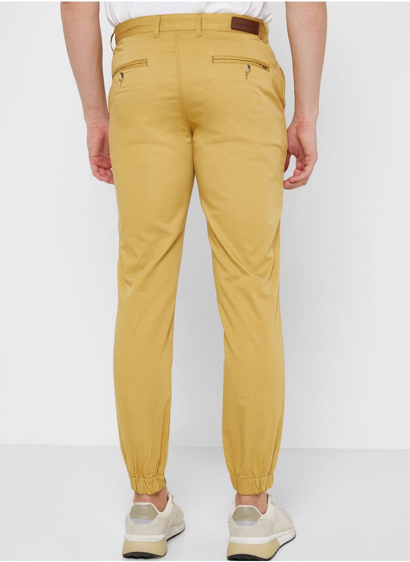 Thomas Scott - Men Khaki Trousers Pants - Image 1