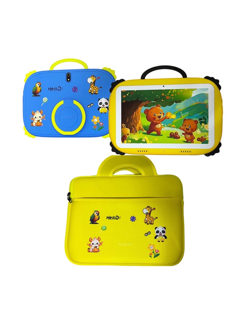 JOROBO - 11 -Inch NTouch Smart Tablet N1101 Android 13 Tablet With 512GB ROM 12GB RAM Quad Core Wi-Fi 5G LTE Dual Sim with Carrying Bag - YELLOW - Image 1