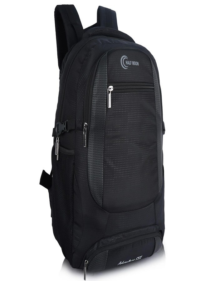 Half Moon Adventure 55L Trekking Rucksack Bag for Men Women | Hiking Travel Backpack | Water Resistant 900D Polyester | Laptop 15.6 inch | 3 Compartments | Boys Girls Outdoor Travelling College Bag - Image 5