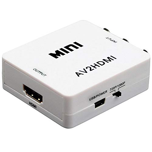 Posh Mini AV to HDMI, Full HD 1080p Mini RCA Composite CVBS AV to HDMI Video Audio Converter Adapter AV2HDMI with USB Charge Cable for PC Laptop Xbox PS4 PS3 TV (PO-MINI-AV2HDMI-0078) - Image 2